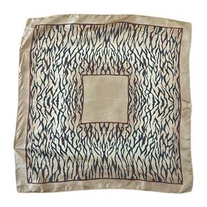 Bonita 100% Silk Square Animal Print Neck Scarf NWOT